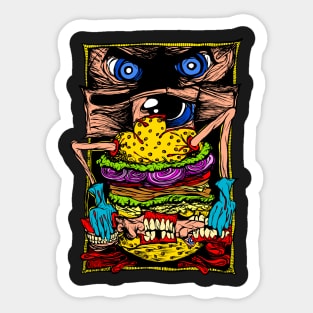 Cheeseburger on crack Sticker